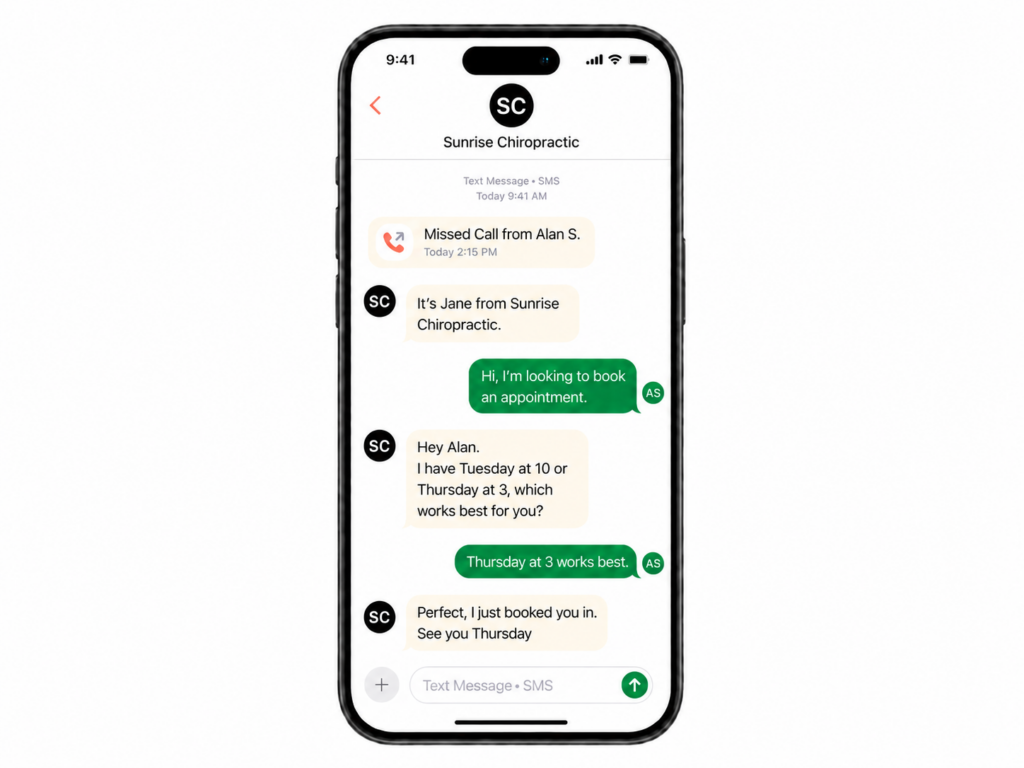 AI Receptionist For Chiropractic Therapy Clinics